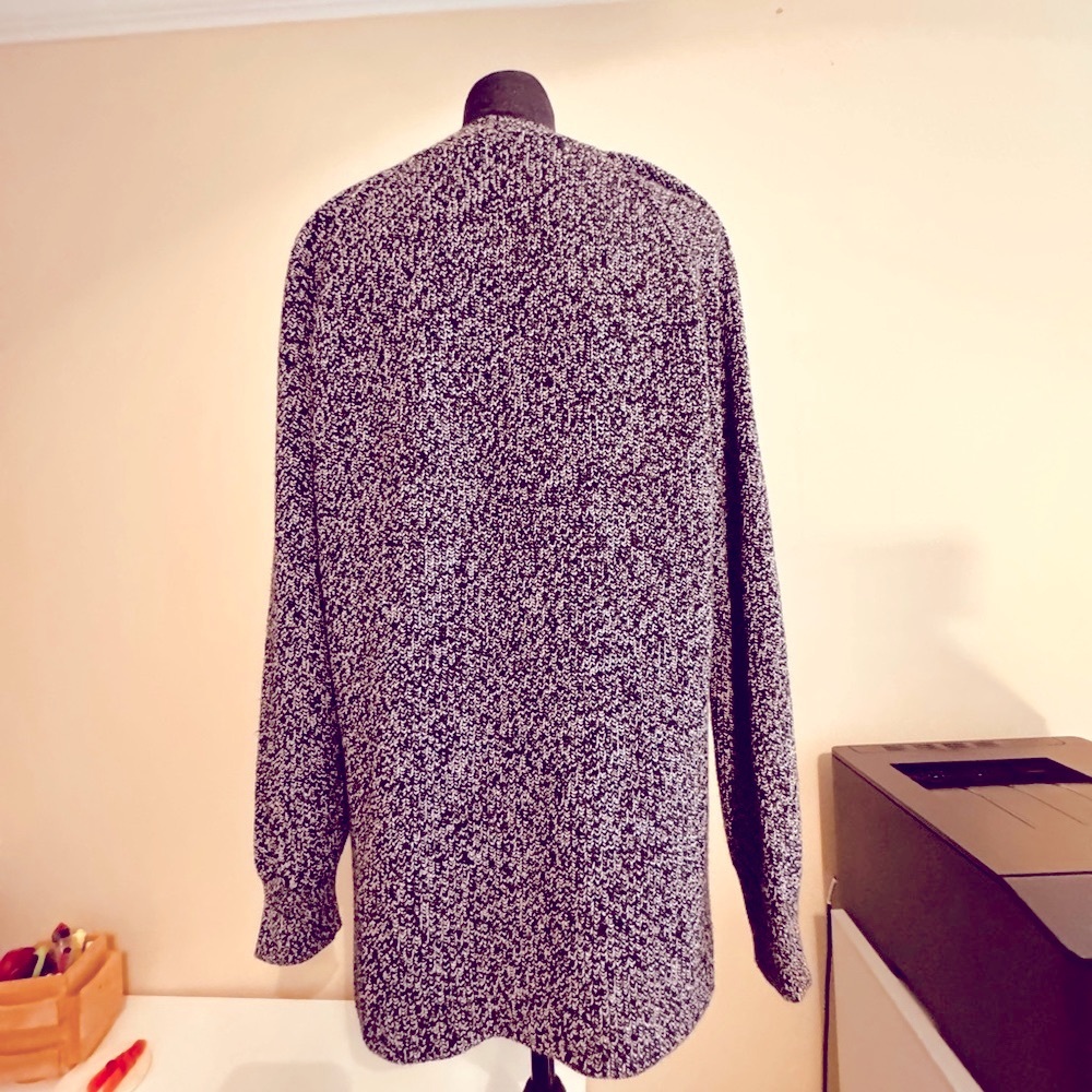 Athlete Switchback Pullover Sweater Black Marl - image 2